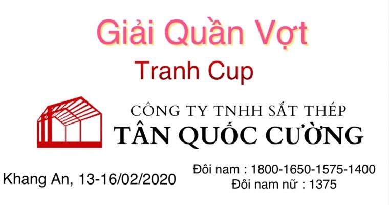 GIẢI QUẦN VỢT CỘNG ĐỒNG TENNIS VIỆT NAM MỞ RỘNG TRANH CUP SẮT THÉP TÂN QUỐC CƯỜNG LẦN I - 2020