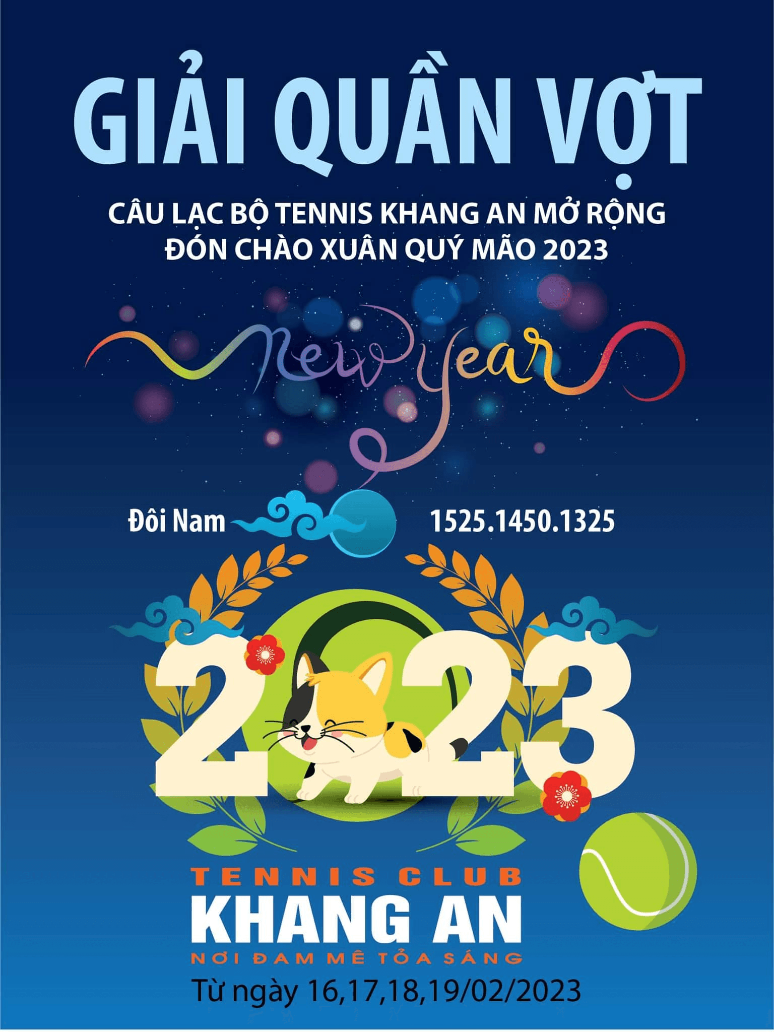 GIẢI QUẦN VỢT CÂU LẠC BỘ KHANG AN MỞ RỘNG ĐÓN CHÀO XUÂN QUÝ MÃO 2023